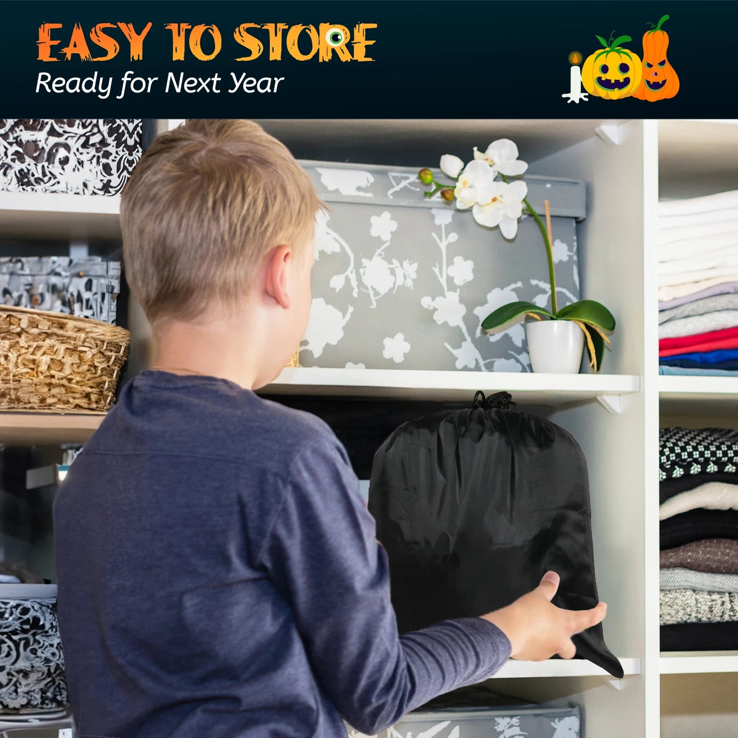 9.8ft White Ghost Yard Decoration for Halloween Outdoor Decor