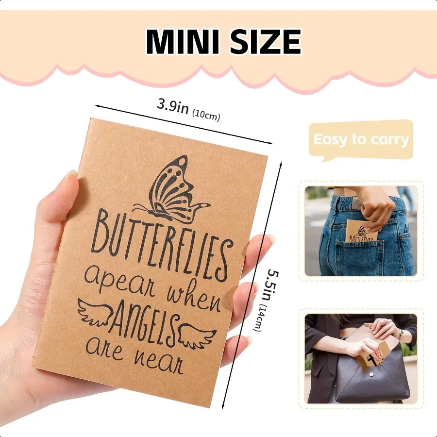 Inspirational Journals Mini Notebooks for Bulk 24 Pack Kraft Paper Motivational Pocket Notebooks for School Prize Bulk Gifts fo