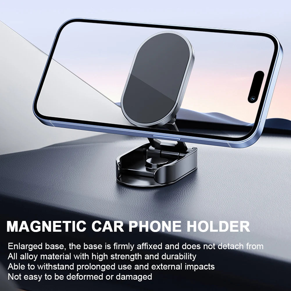 Magnetic Folding Mobile Phone Stand 720 Degree Rotatable Car Phone Holder GPS Support Auto Accessories