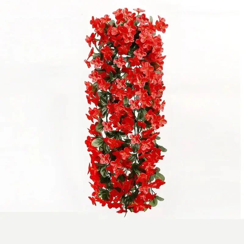 100CM Violet Artificial Flower Party Decoration Simulation Valentine S Day Wedding Wall Hanging Basket Flower Orchid Fake Flower