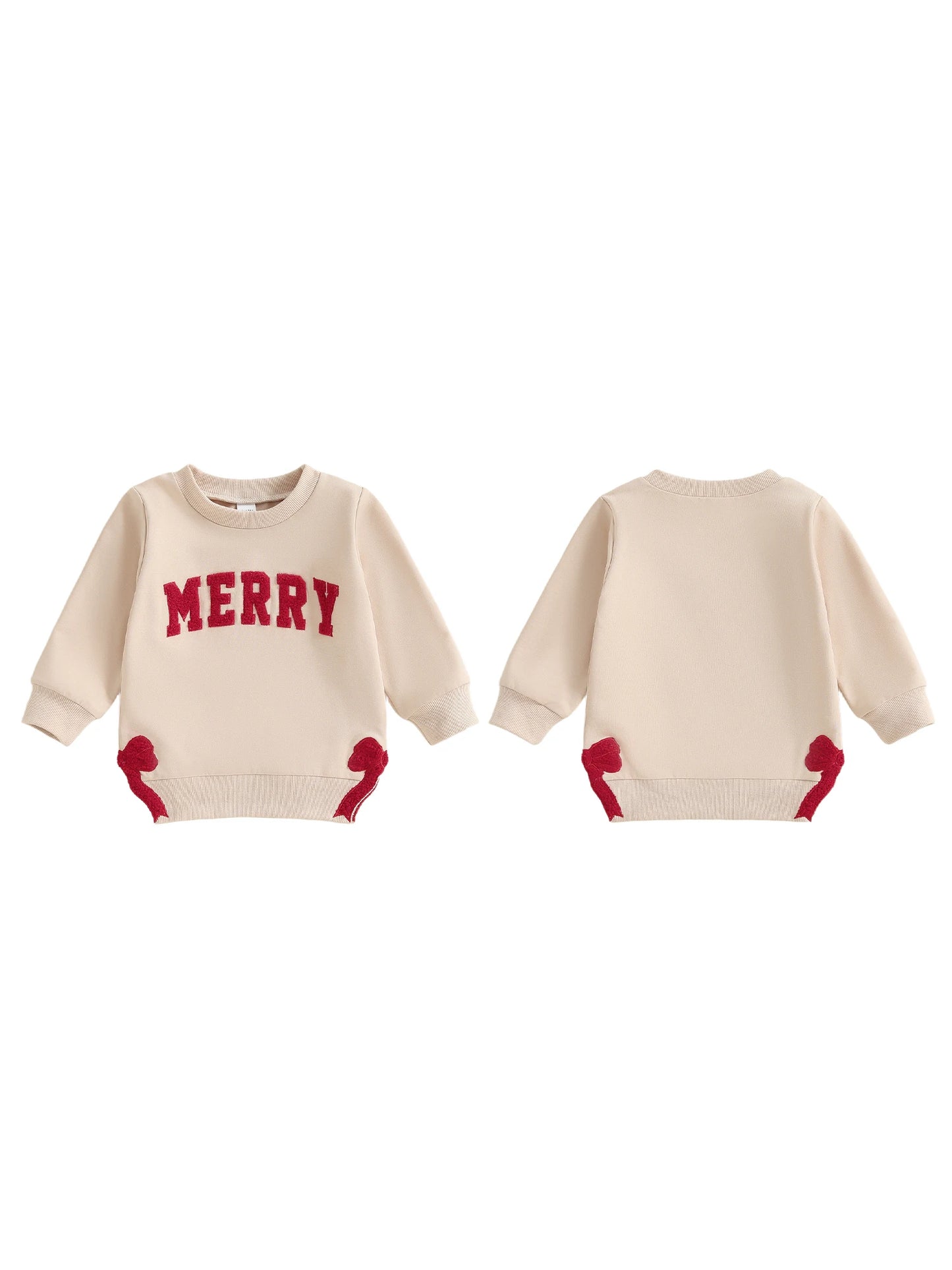 Infant Baby Boy Winter Sweater Reindeer Print Round Neck Long Sleeve Knit Pullover Jumper with Ribbed Cuffs and Hem