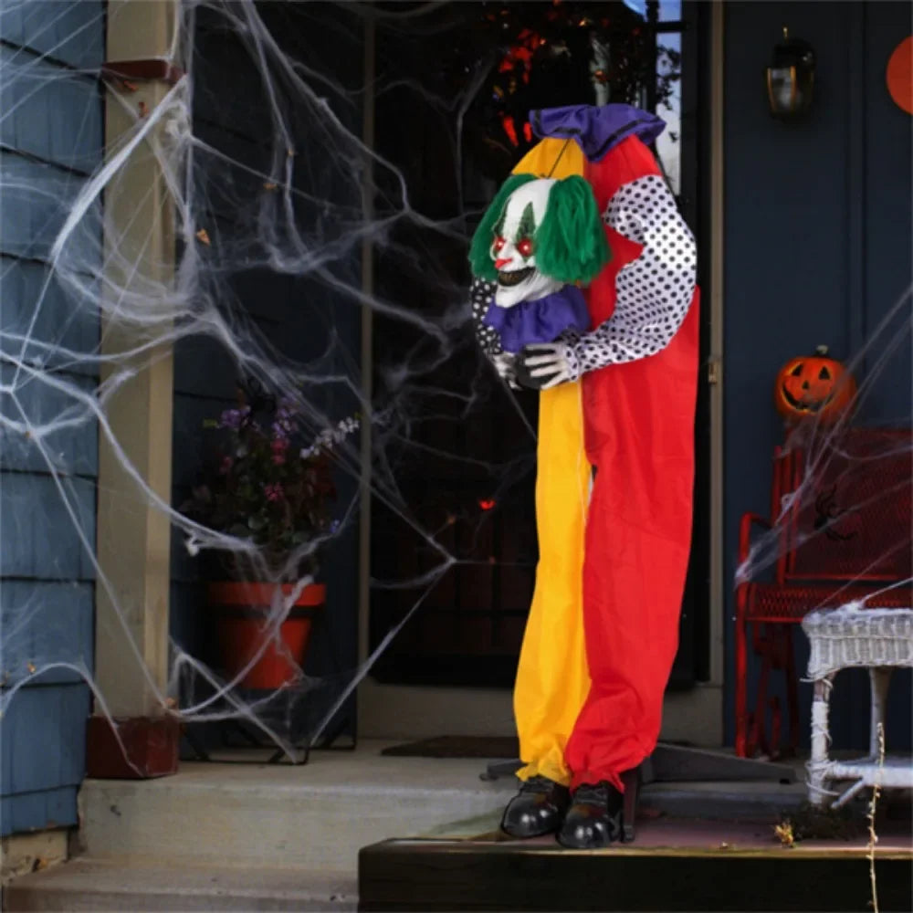 4.5FT Halloween Clown Decoration with LED Eyes and Phrase Recording