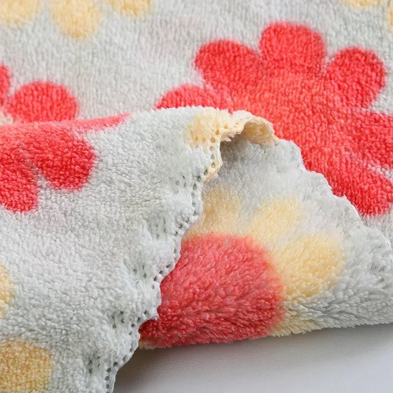 4Pcs Kitchen Cleaning Cloths Soft Absorbent Dishcloth Coral Fleece Sunflower Wiping Towel Rags Household Cleaning Cloth 30X30CM