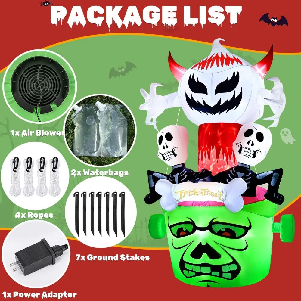 8 Feet Halloween Inflatables Outdoor Decorations for Unique Holiday Theme