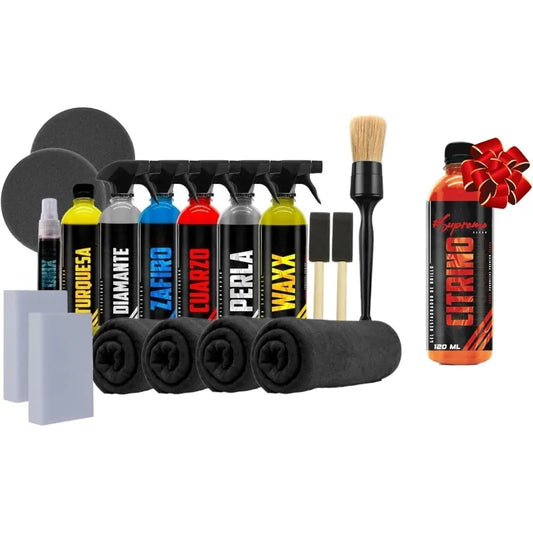 Automotive Detailing Kit Interior and Exterior with Accessories and Video Instructions