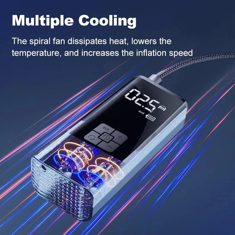 EAFC Portable Tire Inflator Rechargeable Electric Air Compressor for Car Bicycle and Football Ball Pump