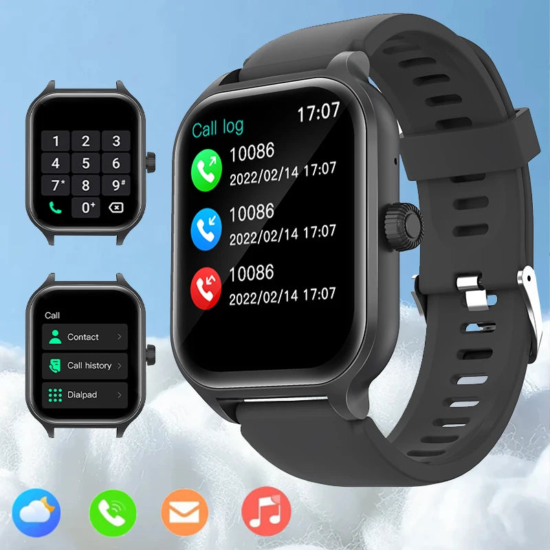 Smart Watch with Wireless Calling and Dial Multi Sport Mode Calling Reminder and Rejection SMS Reminder for iPhone and Android