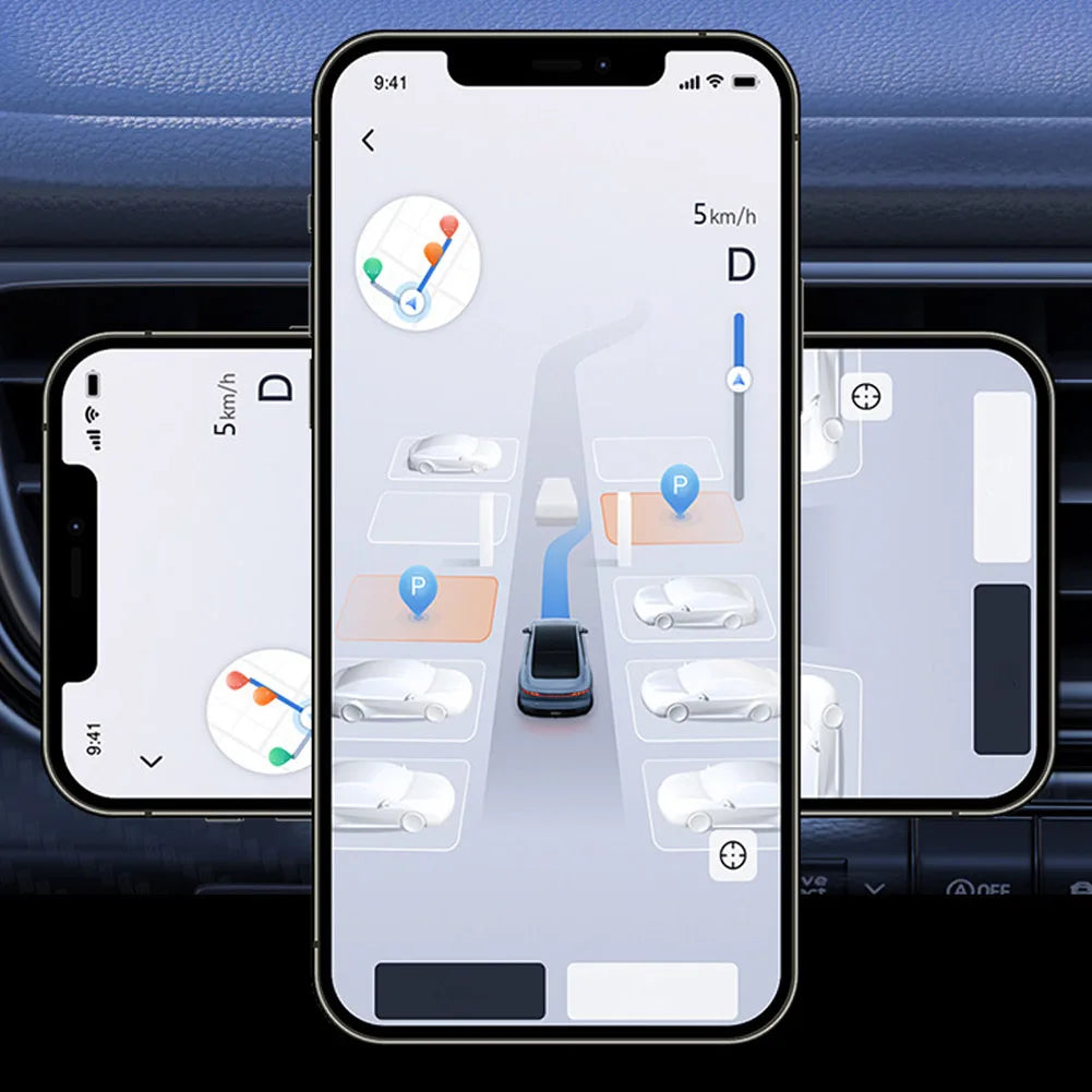 Magnetic Car Phone Holder Tri Fold Foldable Phone Stand Hands Free Smartphone Support Car Accessories