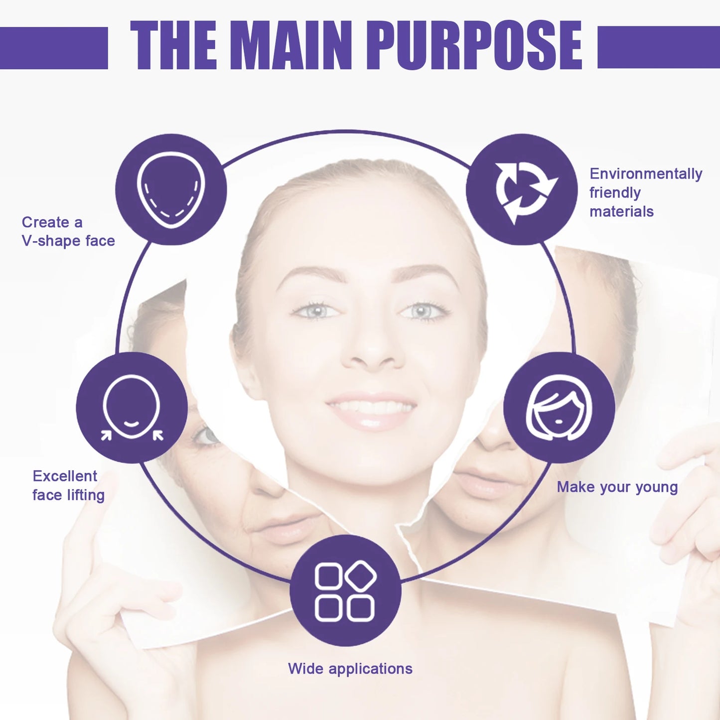 Facial Invisible Lifting Patch V Face Lifting and Shaping Device Tighten Skin Shrink Chin Fade Fine Lines Facial Care Tool