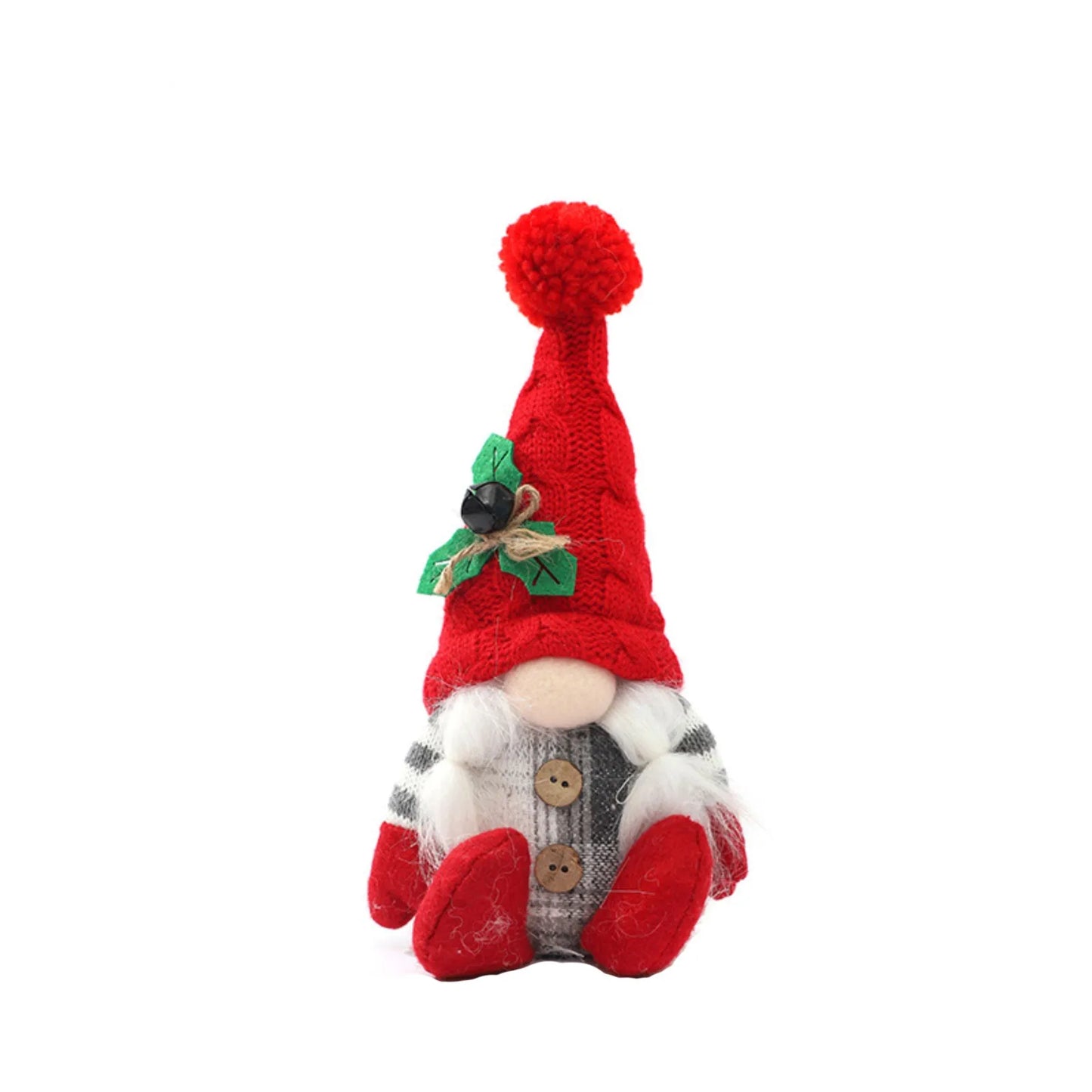 Christmas Doll Knitted Pointys Hat Sitting Gnome Plush Ornament Decoration Supplies Nordic Sitting Gnome Ornaments American