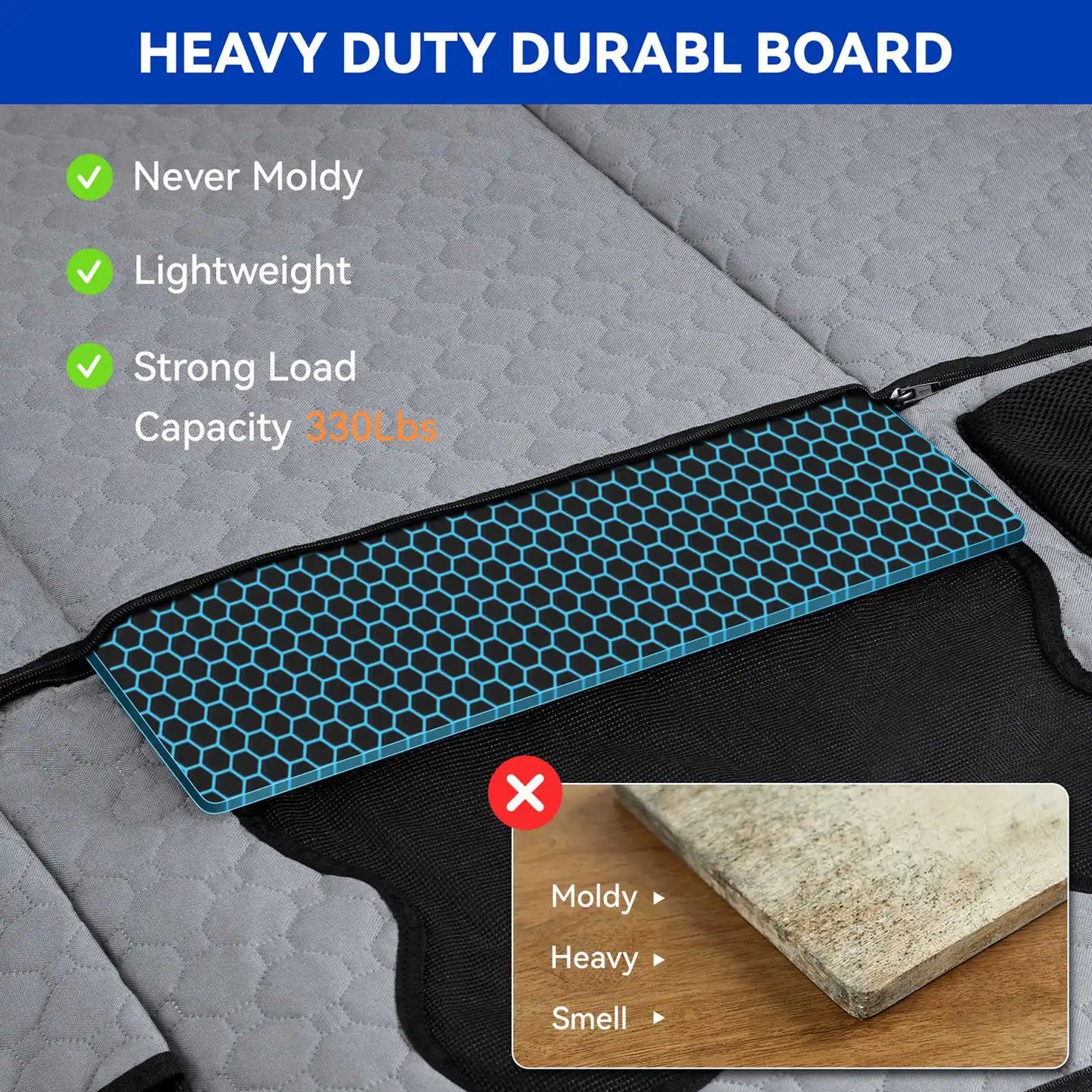 Dog Car Seat Cover Pet Mat Back Seat Extender Travel Protector Mat for Small Breeds