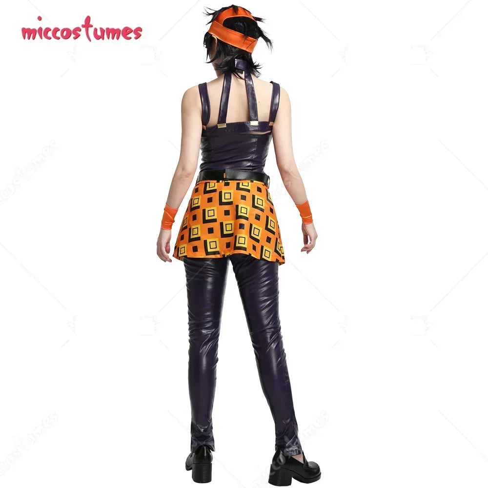 Miccostumes Women's Narancia Cosplay Costume with Headband for Halloween and Costume Parties