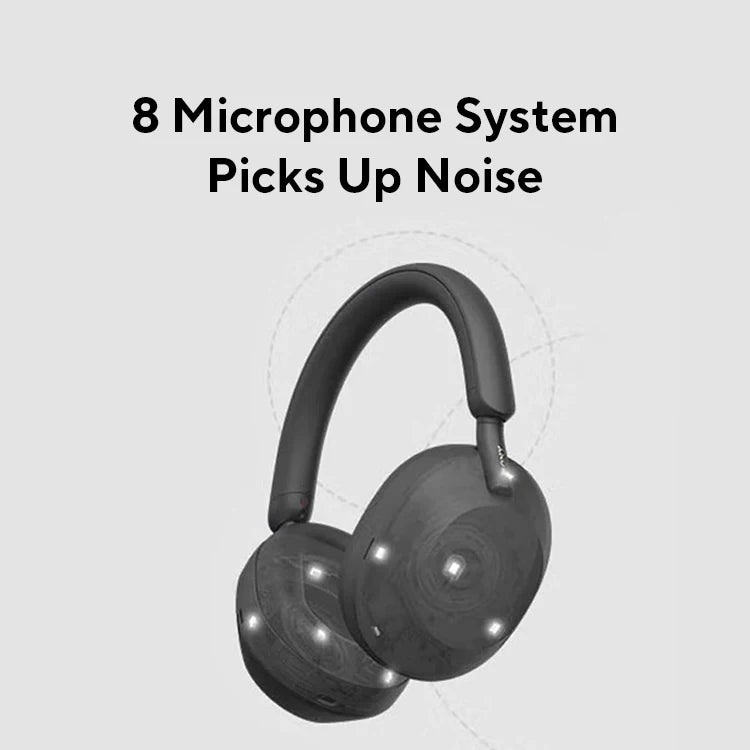 Sony WH-1000XM5 Wireless Headphones Noise Cancelling Foldable Bluetooth Earphones Bass Stereo Sound for Gaming Business and Exercise