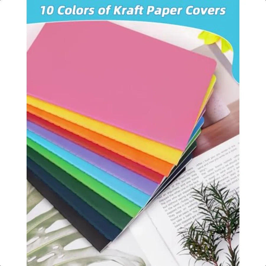 A5 Lined Notebooks Bulk 5.5 x 8.3 Inches Small Journals 30 Packs College Ruled Colored Soft Cover and Thick Paper for School or