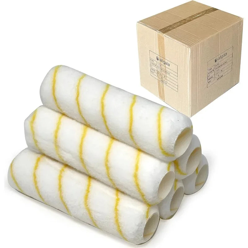 144 Case Pack 9 Inch Shedless Lint Free Painter Roller Covers 1/2 Inch Roller Naps for House Painting