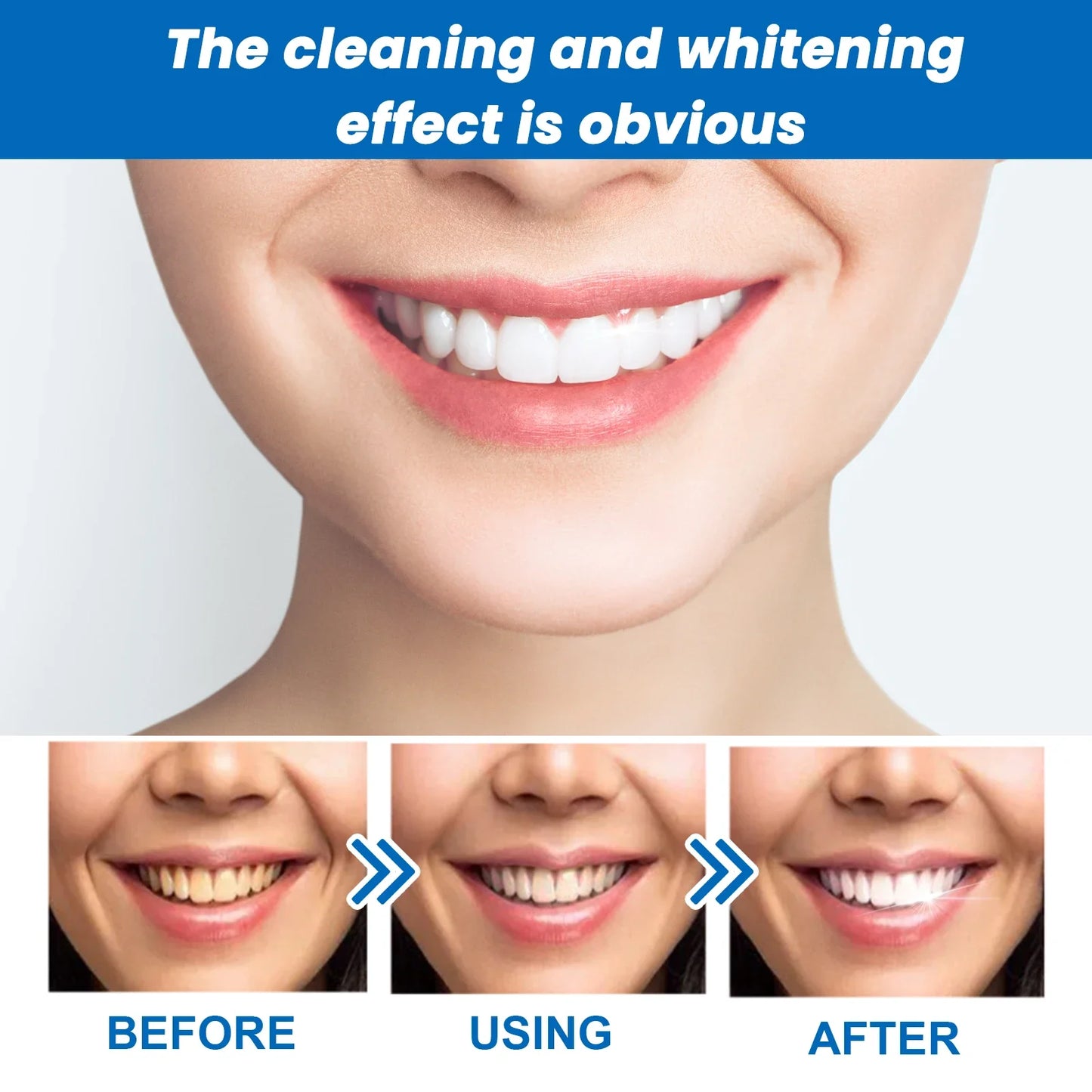 5pcs Teeth Brightening Toothpaste Quickly Removes Cigarette, Coffee and Tea Stains Cleans Oral Hygiene Manages Fresh Breath