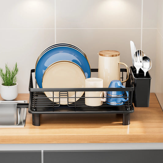 Dish Drying Rack Multifunctional Space Saving Dish Storage Rack Kitchen Countertop Storage Rack