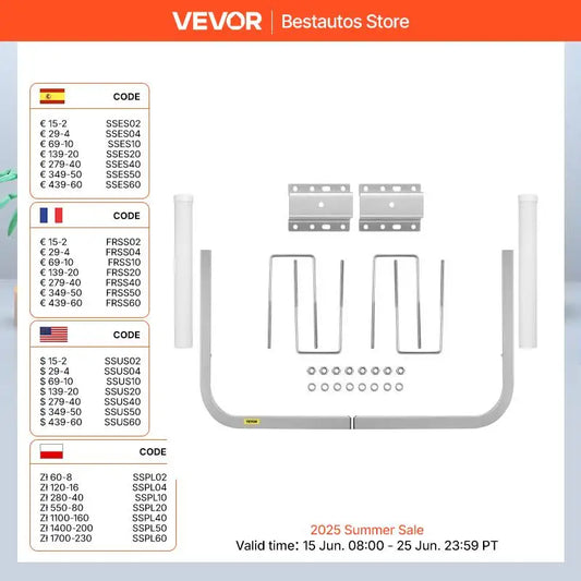 SucceBuy Boat Trailer Guide-ons 22"/ 40"/ 48"/ 60" Steel Trailer Post w/2PCS PVC Tube Covers & Boat Accessories w/Mounting Parts
