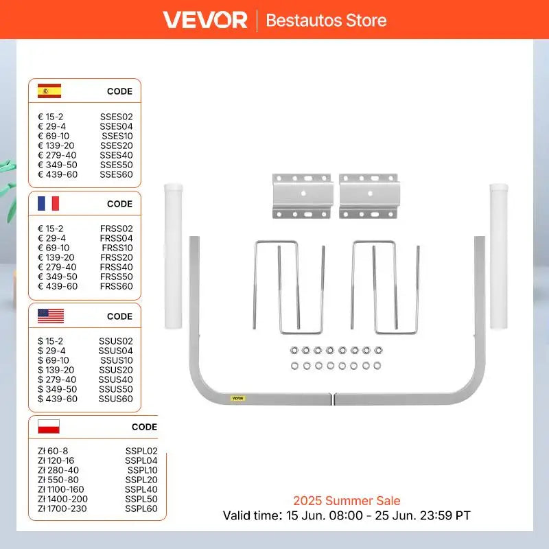 SucceBuy Boat Trailer Guide-ons 22"/ 40"/ 48"/ 60" Steel Trailer Post w/2PCS PVC Tube Covers & Boat Accessories w/Mounting Parts