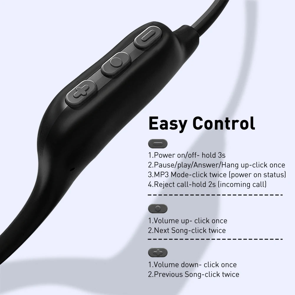 Mpow X6 Pro Bone Conduction Headphones Wireless Bluetooth 5.3 Waterproof IPX8 Professional Sports Headset with Built-in 32GB Memory