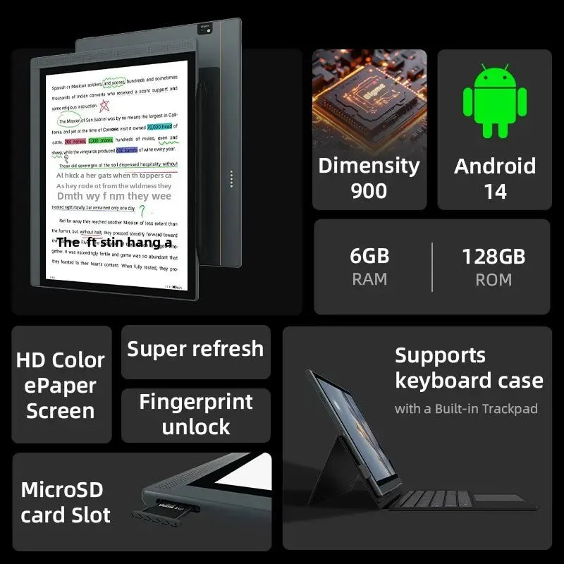 Bigme B1051C E Ink Screen Tablet 10.3 Inch Ebook Reader Dimensity 900 CPU 6GB RAM 128GB ROM Android 14 Google Play Support