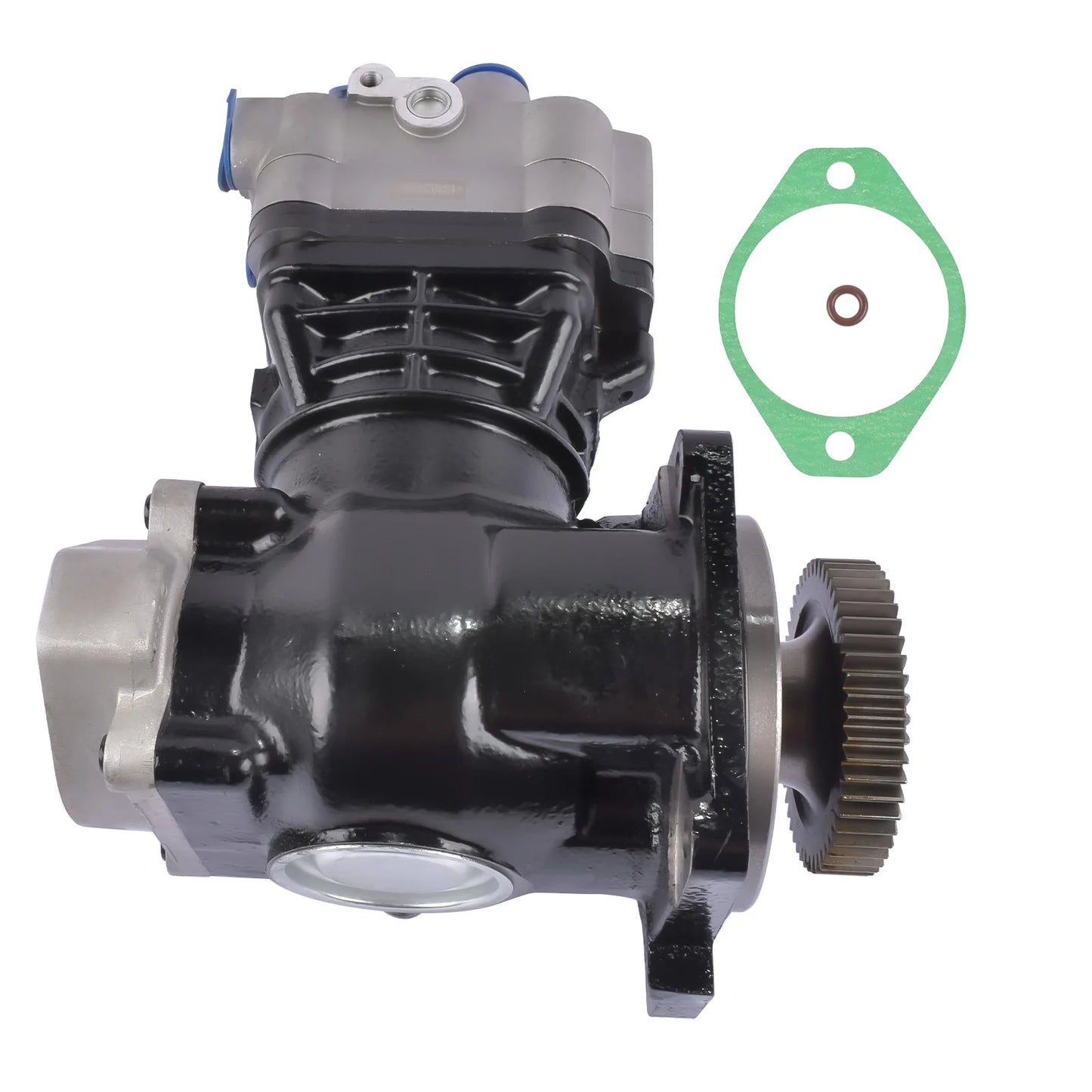 AP02 Truck Air Brake Compressor with Gear DDE RA4711302515 for Detroit Diesel DD15 High Quality