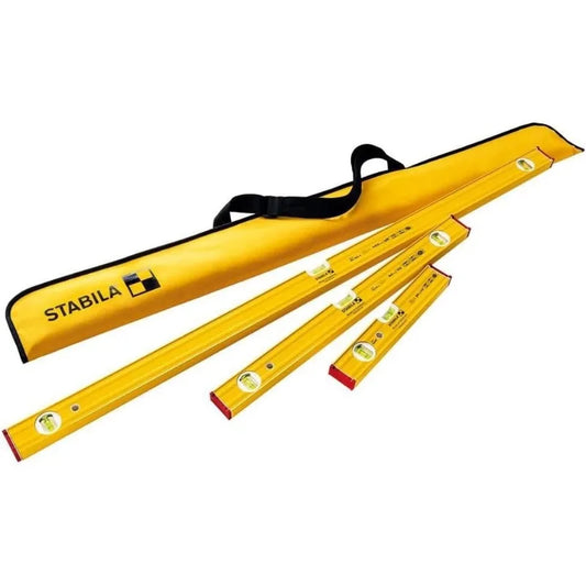 Stabila Pro Set 80 AS Spirit Levels with Carrying Case 48 Inch 24 Inch 12 Inch