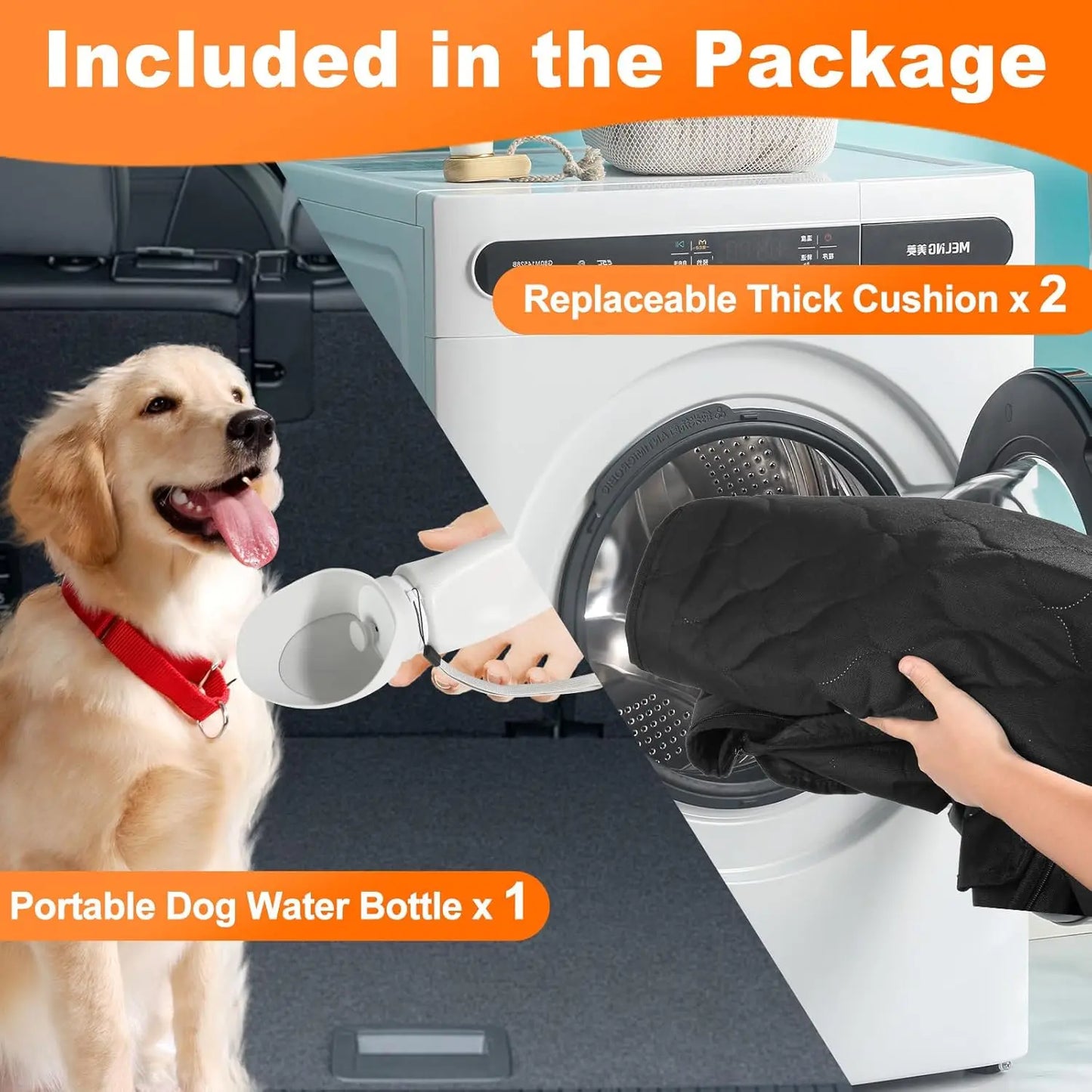 Waterproof Pet Travel Accessories Foldable Dog Car Seat Safety Hammock Trunk Mat Rear Back Seat Protector