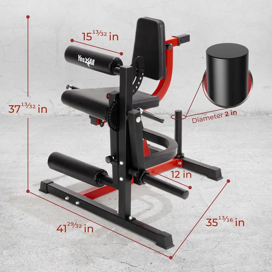 Leg Extension and Curl Machine, Adjustable Leg Machine with Plate Loaded, Leg Extension and Curl Bench for Home Gym Customizable