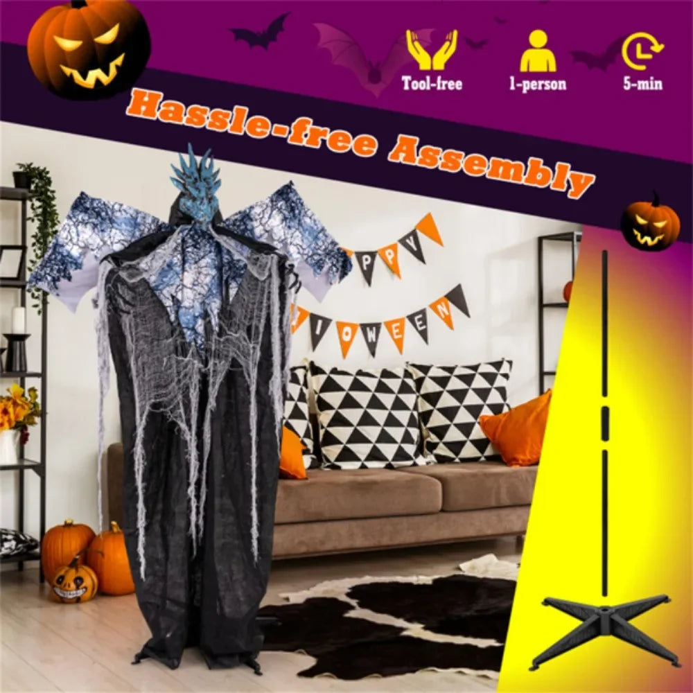 6 Feet Halloween Decorations with Poseable Wings and Arms