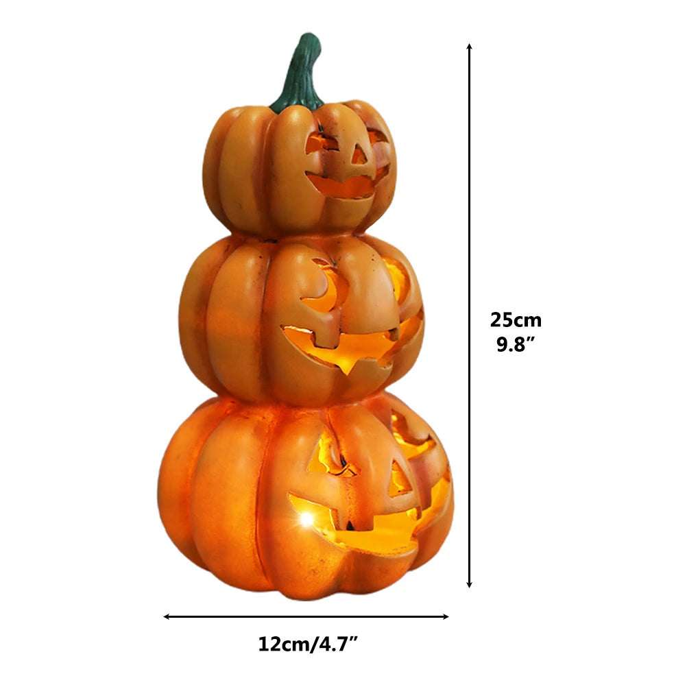 Halloween Light Up Stacked Pumpkins Indoor Outdoor Party Decorations