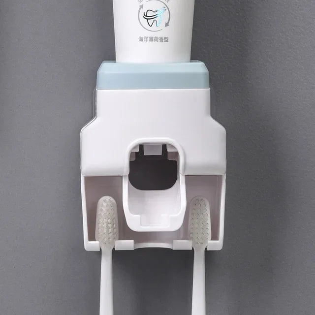 Automatic Toothpaste Squeezer Wall Mount Dispenser Magnetic Toothbrush Holder Bathroom Accessories