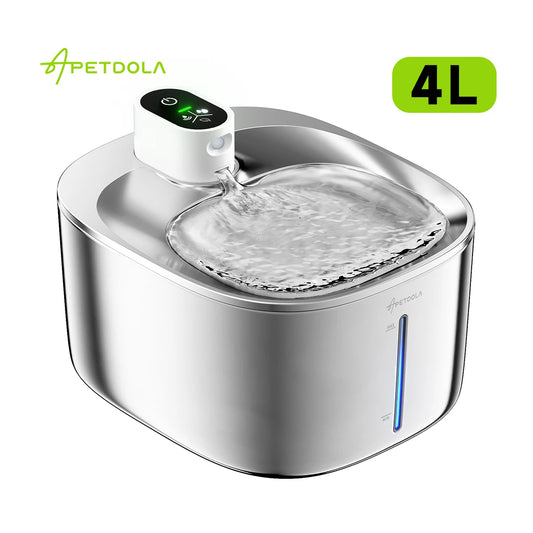 Apetdola 4L Wireless Cat Water Fountain Auto Sensor Drinking Fountain for Cats and Dogs