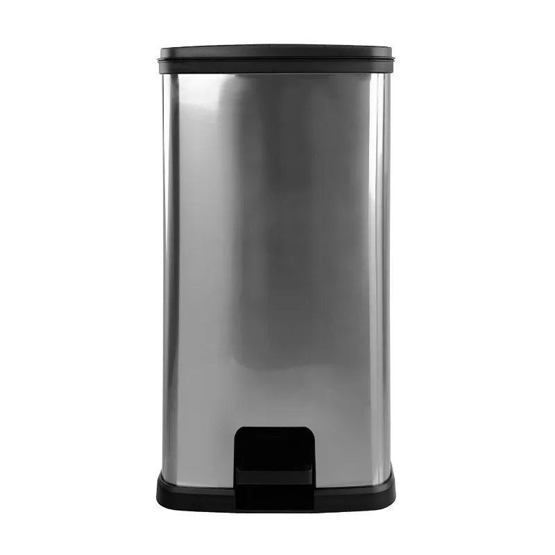Mainstays 13.2 Gallon Rectangular Step Trash Can Plastic Kitchen Waste Bin for Home Use