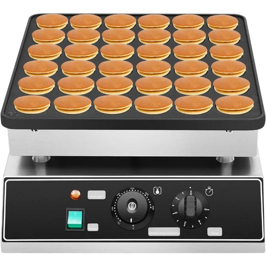 1000W 36 Grid Mini Pancakes Maker Machine, Nonstick Dutch Pancakes Muffins Baking Machine, Commercial Mini Electric Waffle Maker