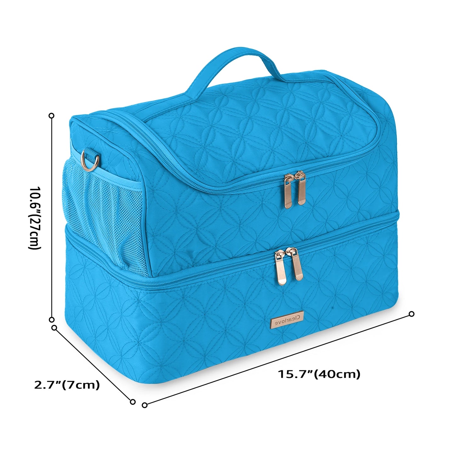 Twill Cotton Double Layer Wind Tube Makeup Bag Water Resistant Travel Storage Bag