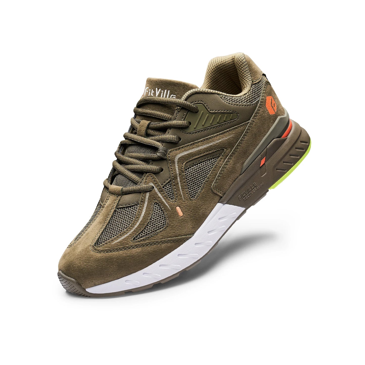 FitVille Extra Wide Men's Walking Shoes Lightweight Sneakers for Flat Feet Arch Fit Heel Pain Relief Non-Slip Sports Shoes