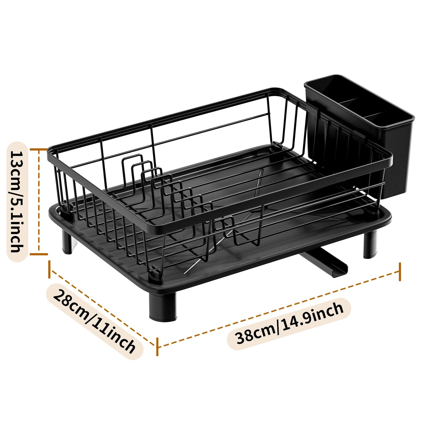 Dish Drying Rack Multifunctional Space Saving Dish Storage Rack Kitchen Countertop Storage Rack