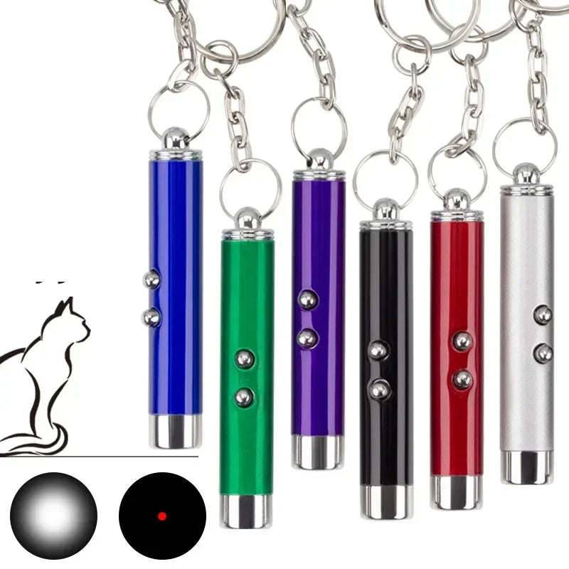 Light Torch LED Cat Pointer Chase Training Toy 2 In 1 Red Dog Accessories