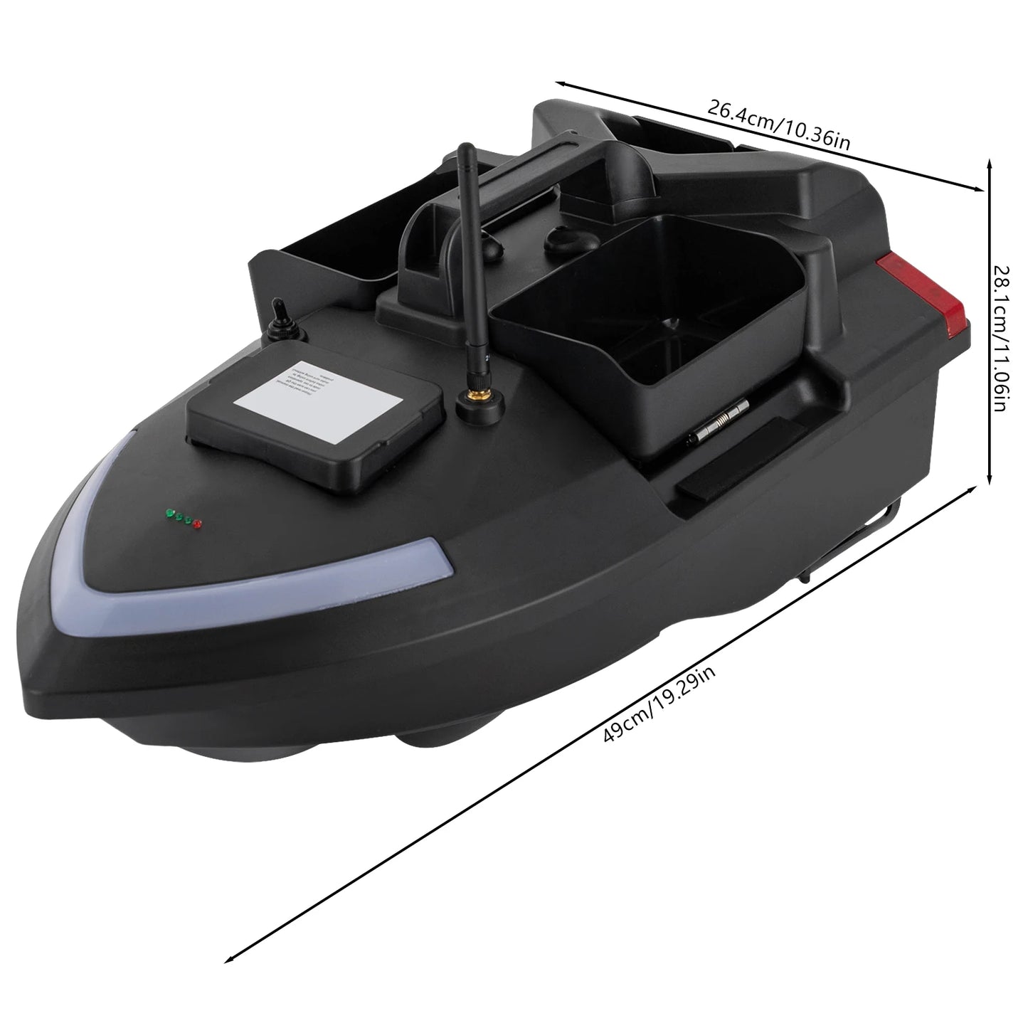 GPS-Controlled Fishing Bait Boat: Dual Motors, 1640.42ft Range, and Easy Operation for an Enhanced Fishing Experience