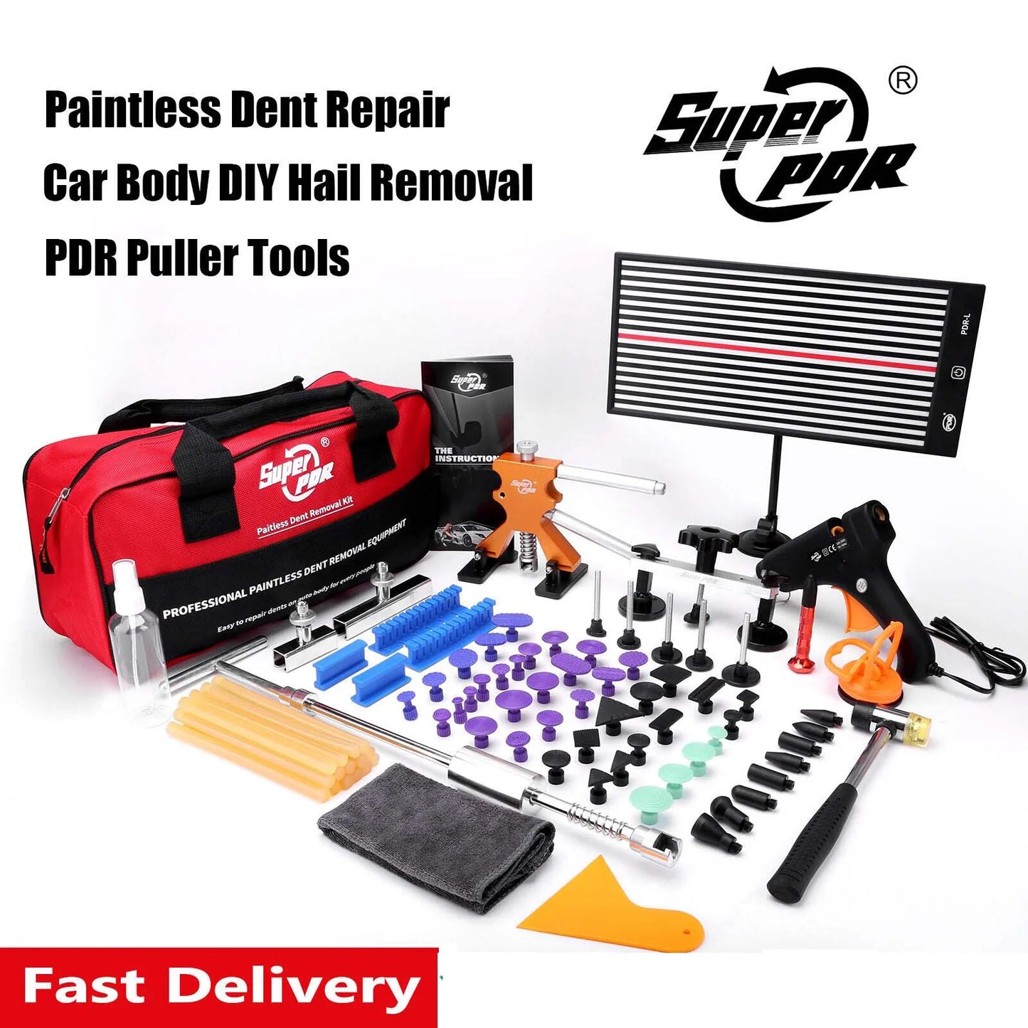 PDR Auto Paintless Body Dent Removal Kit Car Dent Repair Tools Suction Cup Dent Puller Automotive Tool Set