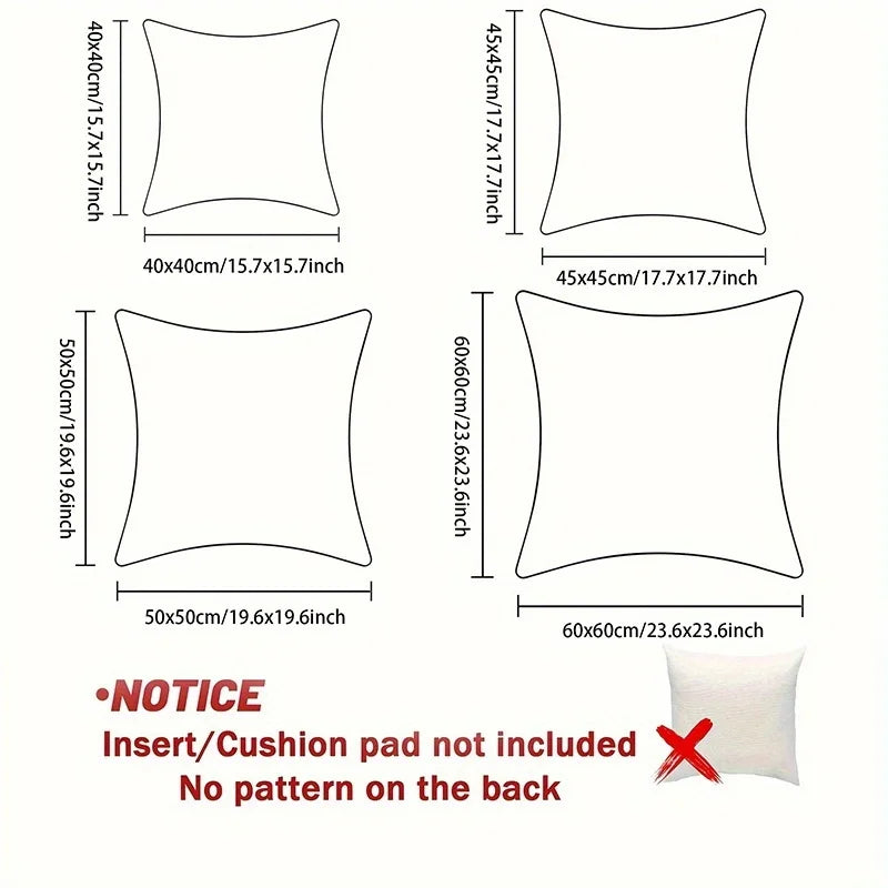 4 Floral Bicycle Pillowcases for Mother's Day - "Hello Love" and "I Love Mom" designs, perfect for sofas and home décor.