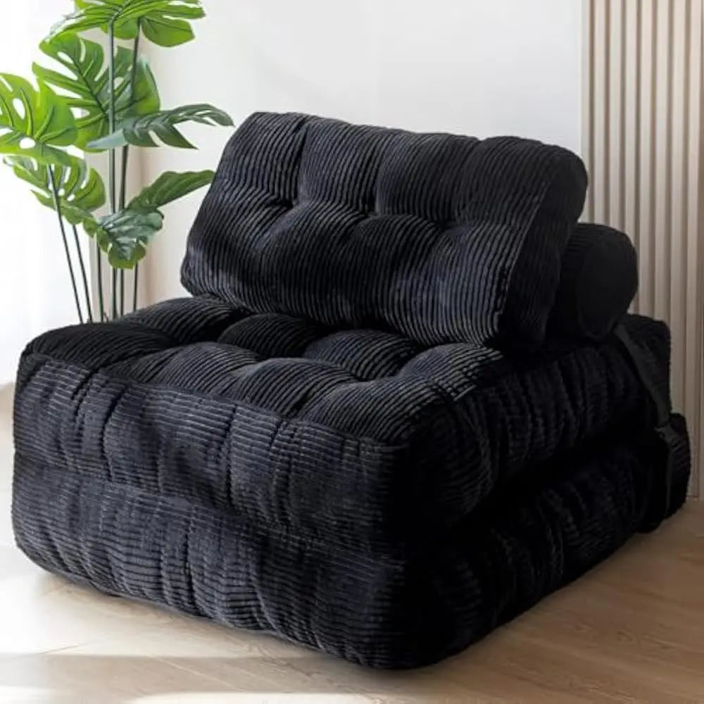 Folding Sofa Bed,  Sleeper Chair w/Pillow Mattress w/ Back Support, Portable Fold Out Chair Bed Comfy Floor Sofa Lounge
