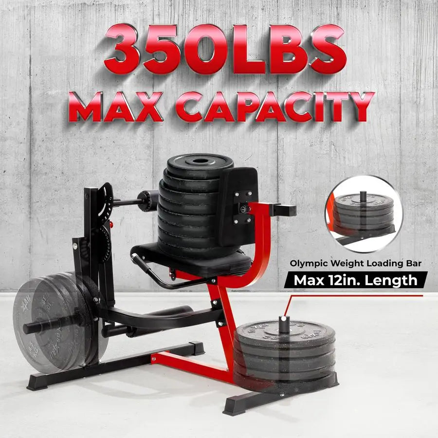 Leg Extension and Curl Machine, Adjustable Leg Machine with Plate Loaded, Leg Extension and Curl Bench for Home Gym Customizable