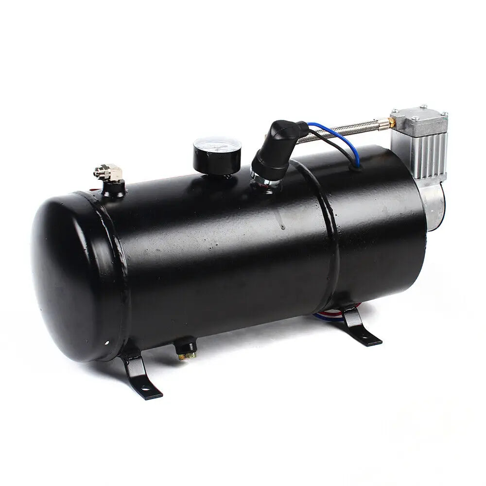 4 Trumpet Air Horn Kit with 150 PSI Air Compressor Tubing 12V 150dB for Truck and Boat