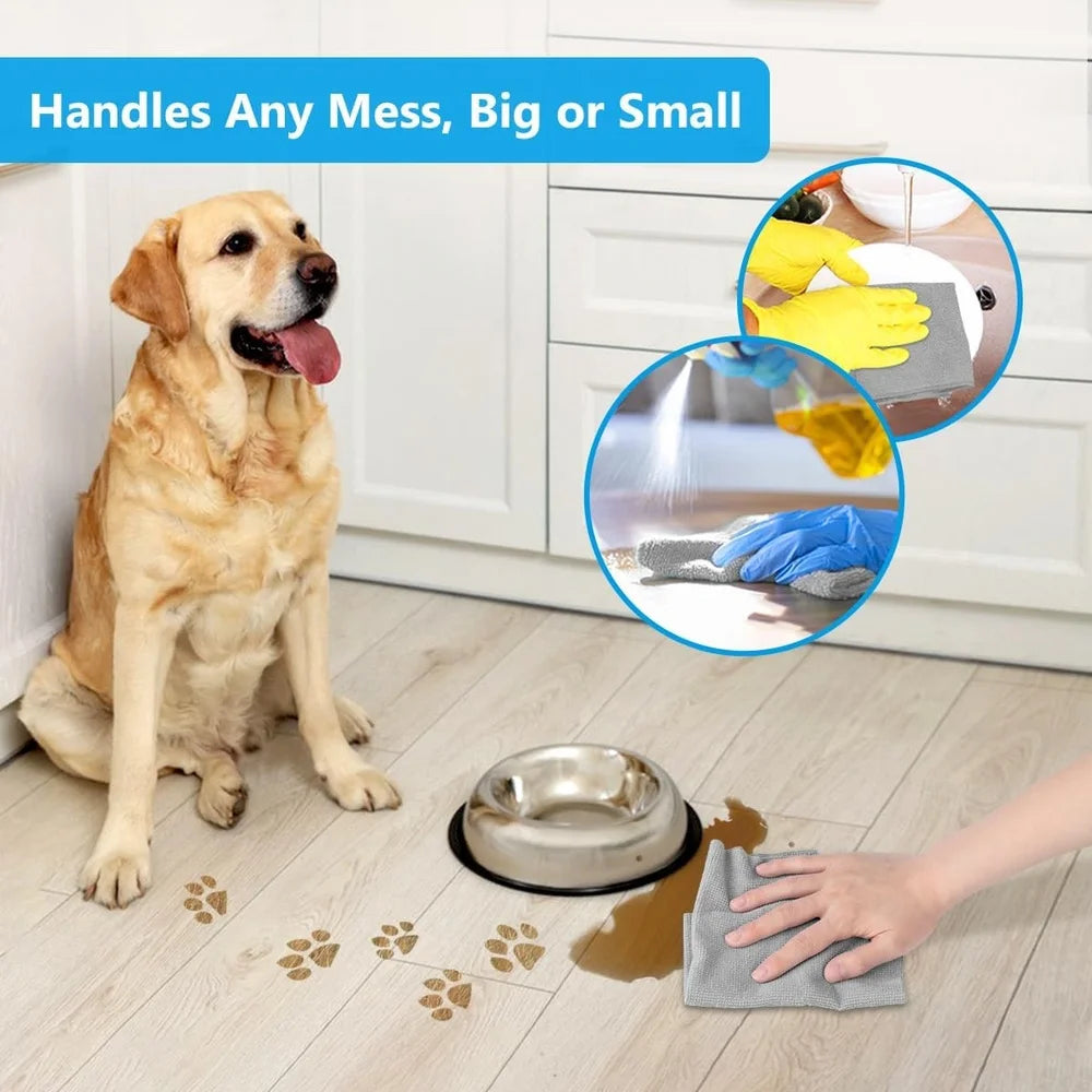 Microfiber Cleaning Cloths 100 Pack Ultra Absorbent Lint Free Reusable Rags Home Kitchen Car Garage Cleaning