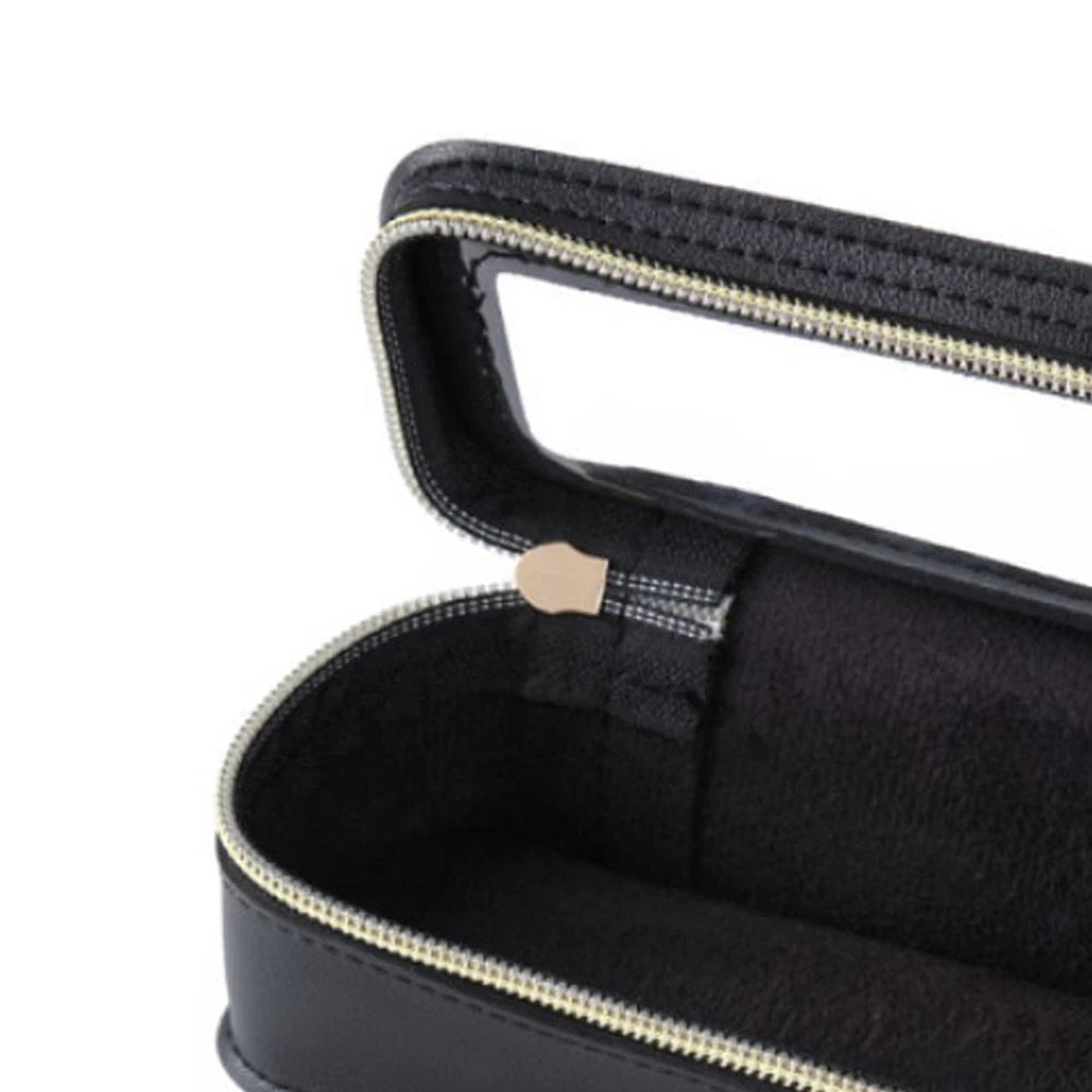 Women PU Makeup Brush Bag Transparent Travel Wash Bag Dual Zipper Cosmetic Organizer Toiletry Pouch