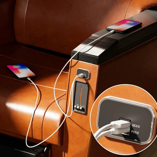 Phone Charger For Car Fast Charging Dual Ports Easy Mount USB QC3.0 Car Interior Accessory 12V