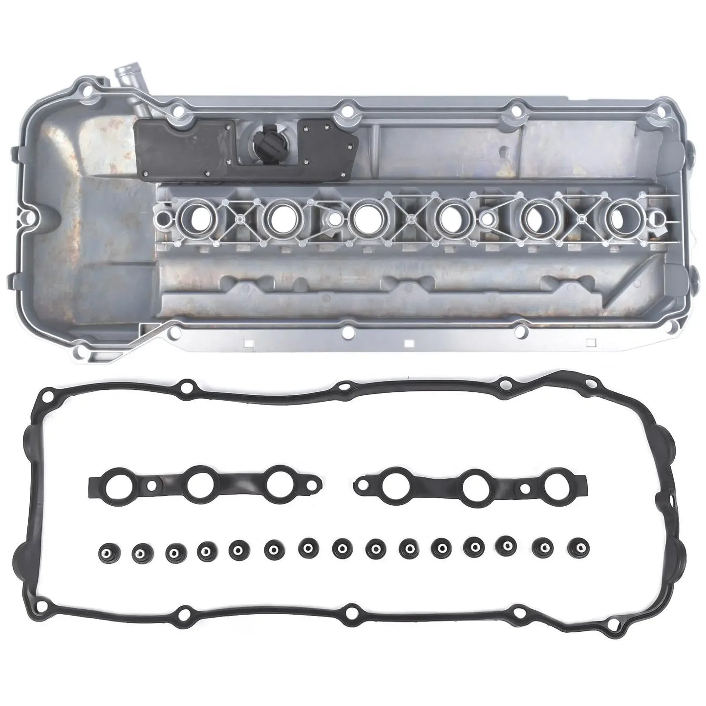 AP03 Aluminum Valve Cover Kit For BMW 325i 330Ci 525i E46 E39 E53 E60 E85 E61 X3 X5 Z4 OEM 11127512839