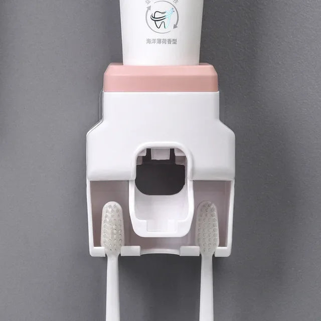 Automatic Toothpaste Squeezer Wall Mount Toothpaste Dispenser Magnetic Toothbrush Holder Bathroom Accessories